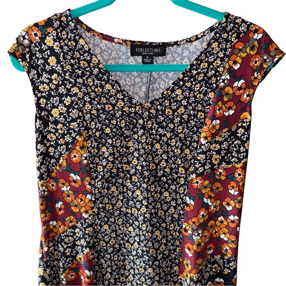 Perceptions Black and Orange Casual Sundress - Picture 2 of 6